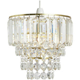 BHS Monroe glass pendant light brass 25cm, UK version