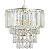 BHS Monroe glass pendant light brass 25cm, UK version