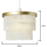 BHS Orta glass pendant light brass finish 25cm - British product