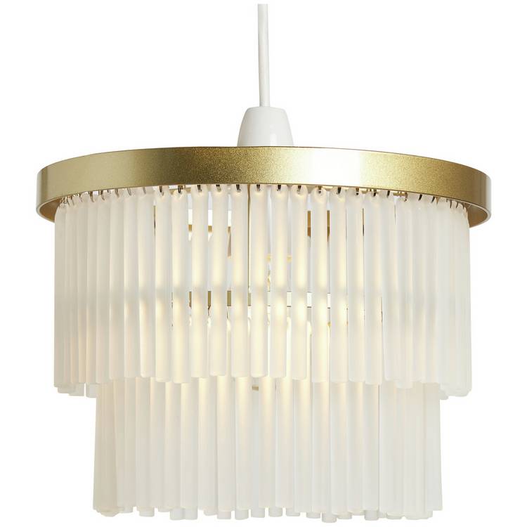 BHS Orta glass pendant light brass finish 25cm - British product