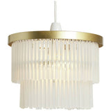 BHS Orta glass pendant light brass finish 25cm - British product