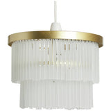 BHS Orta glass pendant light brass finish 25cm - British product