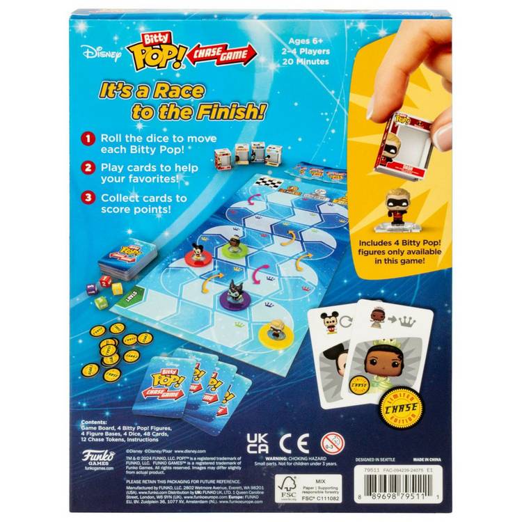 Goliath Games Funko Bitty POP Disney Chase Game board game, imported from the UK