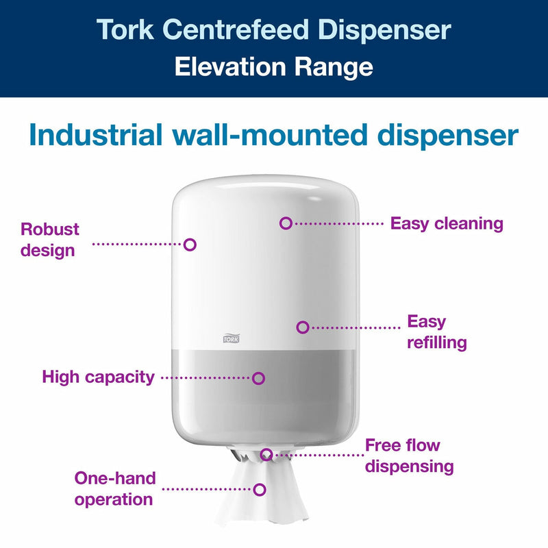 Tork Centrefeed Hand Towel Dispenser white, imported from the UK