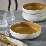 Argos Habitat Raw Edge 4 Piece Stoneware Pasta Bowl - Camel Brown- Buy online at McGrocer