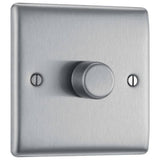 Argos BG Single 2 Way Dimmer Switch - Brushed Stainless Steel- Buy online at McGrocer