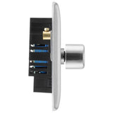 BG dimmer switch brushed stainless steel 2-way, imported from the UK