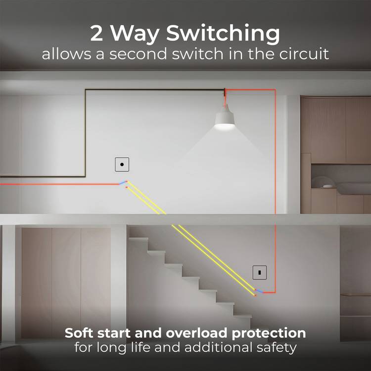 BG dimmer switch brushed stainless steel 2-way, imported from the UK