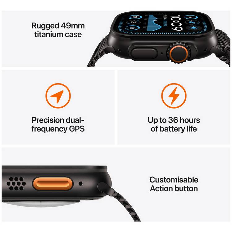 Apple Watch Ultra 2 black titanium 49mm - British product