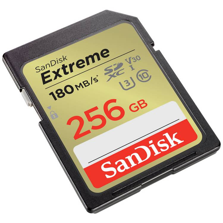 SanDisk Extreme memory card 256GB (British brand)