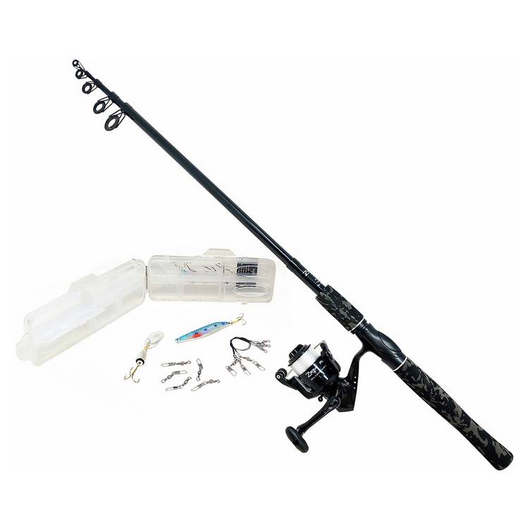 Zwim telescopic fishing rod and reel combo 2.1m (British brand)