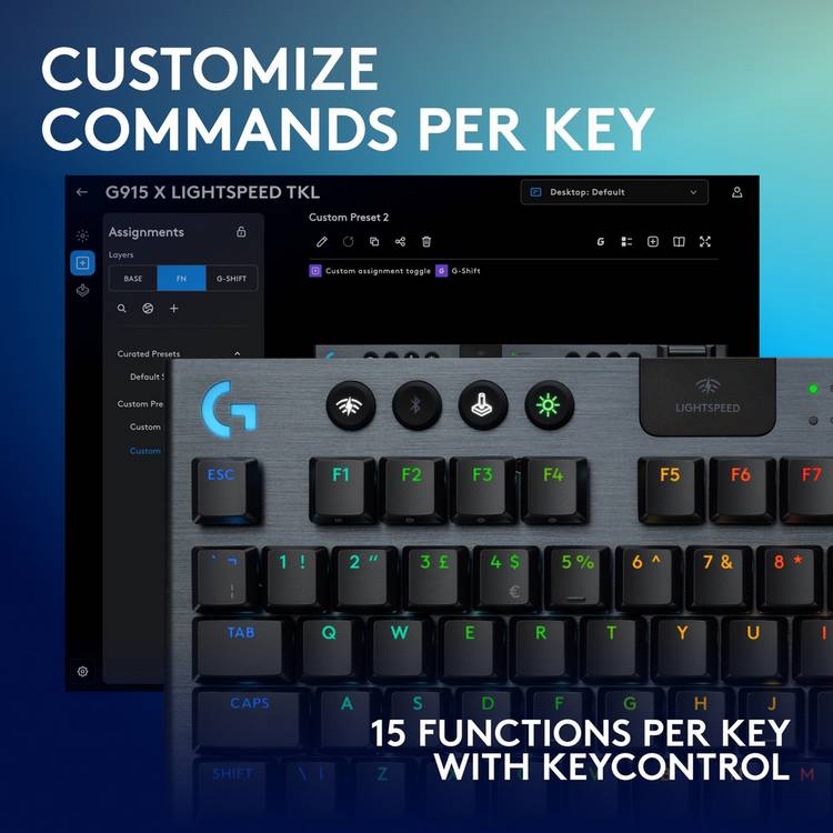 Logitech G915 X TKL gaming keyboard, imported from the UK