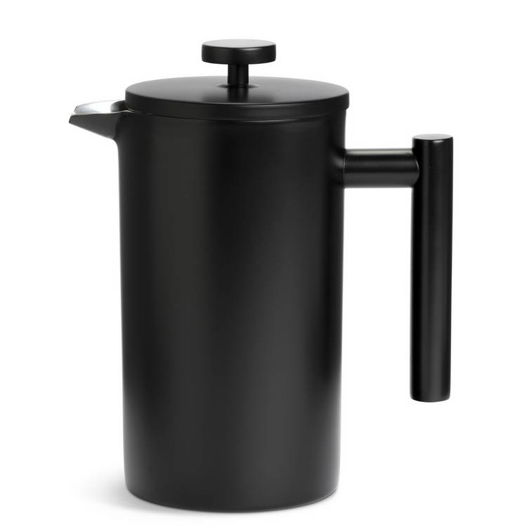 Habitat double wall stainless steel cafetiere 1L black - British product