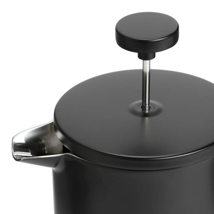 Habitat double wall stainless steel cafetiere 1L black - British product