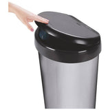 Moda touch top bin grey 42 litre, imported from the UK