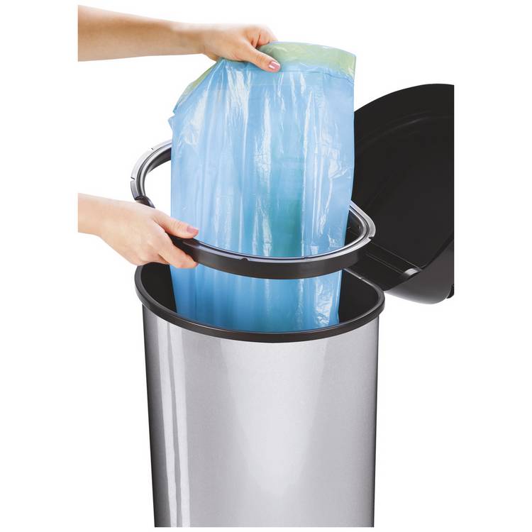 Moda touch top bin grey 42 litre, imported from the UK
