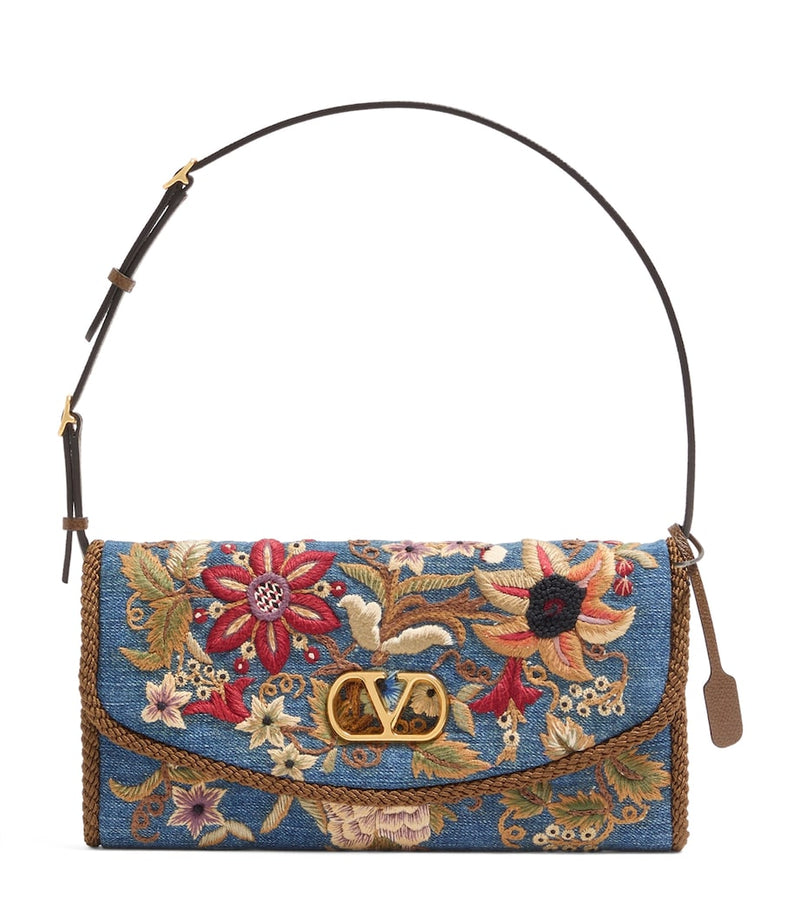 Valentino Garavani DeVain embroidered shoulder bag, UK version