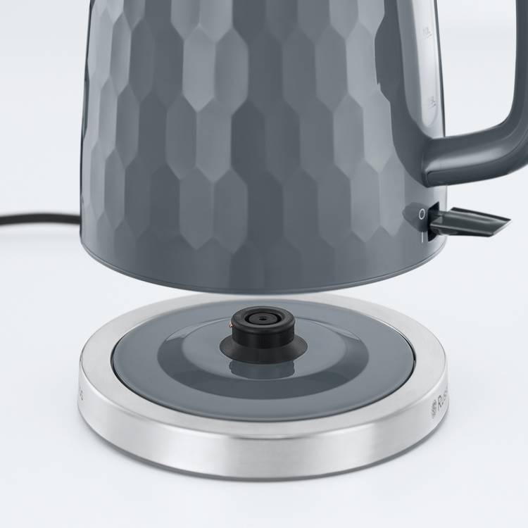 Russell Hobbs plastic kettle 1.7L honeycomb grey - British product