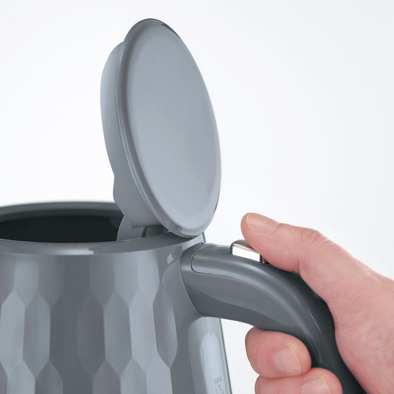 Russell Hobbs plastic kettle 1.7L honeycomb grey - British product