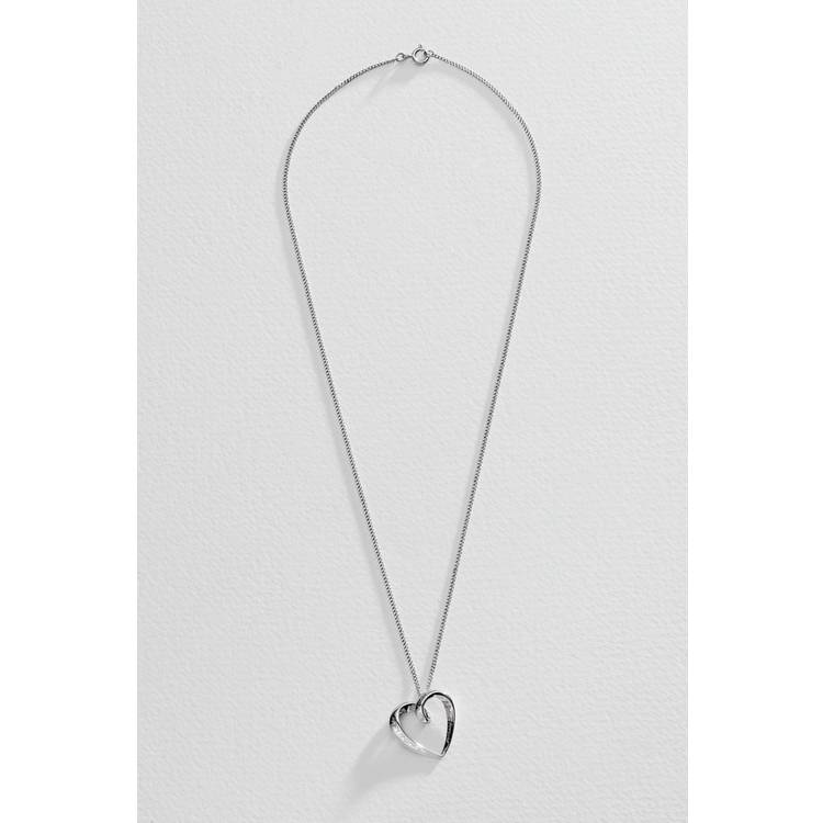 Moon & Back sterling silver Mum heart pendant necklace - British product