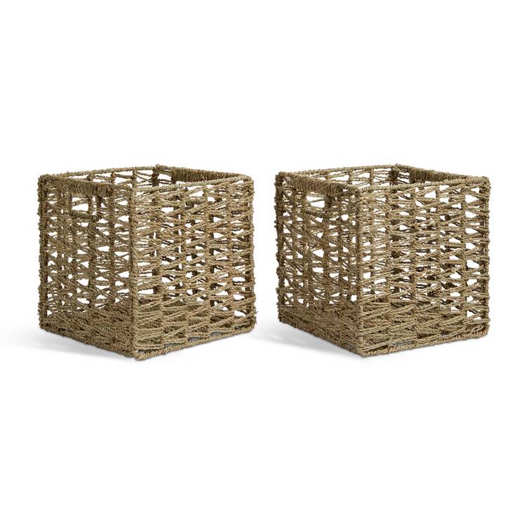 Habitat seagrass storage boxes set of 2 square 28cm (British brand)