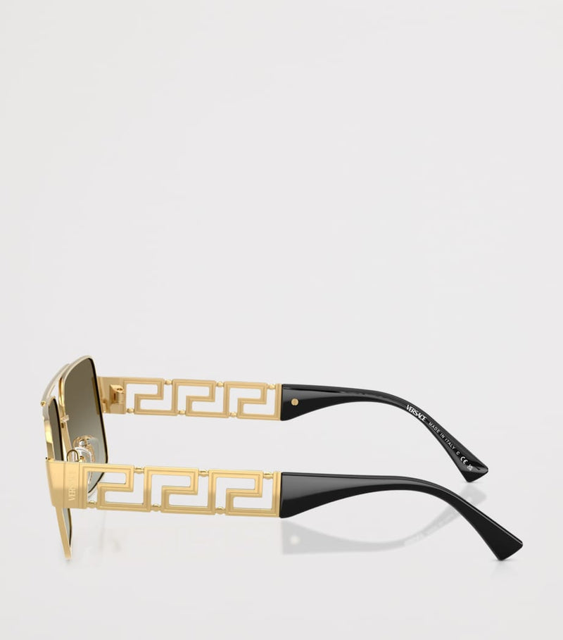 Versace wire-frame rectangular sunglasses, UK version