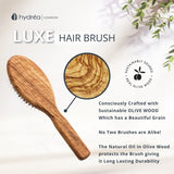 Hydrea London olive wood hairbrush boar bristle, UK version