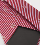 Giorgio Armani silk stripe logo tie, UK version