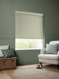 Emily Bond sage George stripe roller blind made to measure - British product