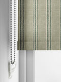 Emily Bond sage George stripe roller blind made to measure - British product