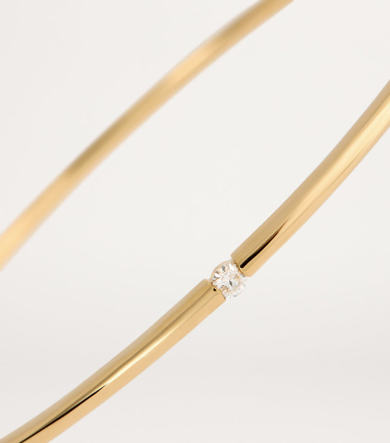Persée small yellow gold diamond Zeus bangle, imported from the UK