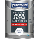 Johnstone's gloss paint Brilliant White 1.25L (British brand)