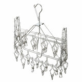 SimplyKleen stainless steel laundry hanger with 28 clips, UK version