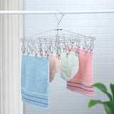 SimplyKleen stainless steel laundry hanger with 28 clips, UK version