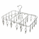 SimplyKleen stainless steel laundry hanger with 28 clips, UK version