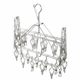 SimplyKleen stainless steel laundry hanger with 28 clips, UK version