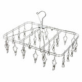 SimplyKleen stainless steel laundry hanger with 28 clips, UK version