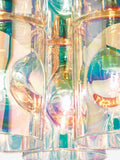Dar Lighting Inter flush ceiling light 3 light iridised glass - British product