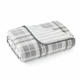 Casual Living grauer weißer wendbarer Plüschüberwurf 127x177 cm - britisches Produkt