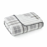 Casual Living grauer weißer wendbarer Plüschüberwurf 127x177 cm - britisches Produkt