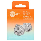 Superdrug Solait UK To EU Adaptor X2 Travel Adapter- Buy online at McGrocer