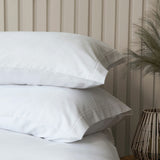 Costco UK Belledorm Bamboo Cotton Blend Pillowcase Pair in White and Platinum- Buy online at McGrocer