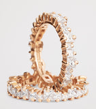 Suzanne Kalan rose gold and princess diamond tech ring jackets size 8.5 (British brand)