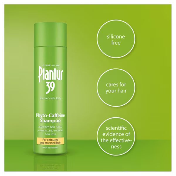 Plantur39 Shampoo Coloured and Stressed Hair 250ml, imported from the UK