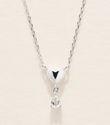 Harrods Astrid & Miyu White Gold and Topaz Heart Necklace- Buy online at McGrocer