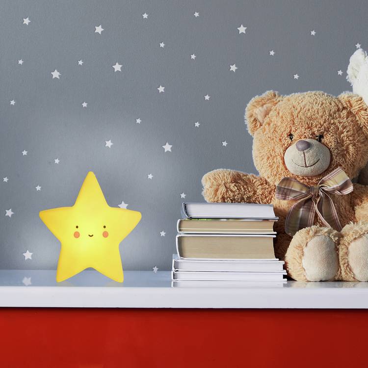 Searchlight star-shaped battery powered night light yellow - British product
