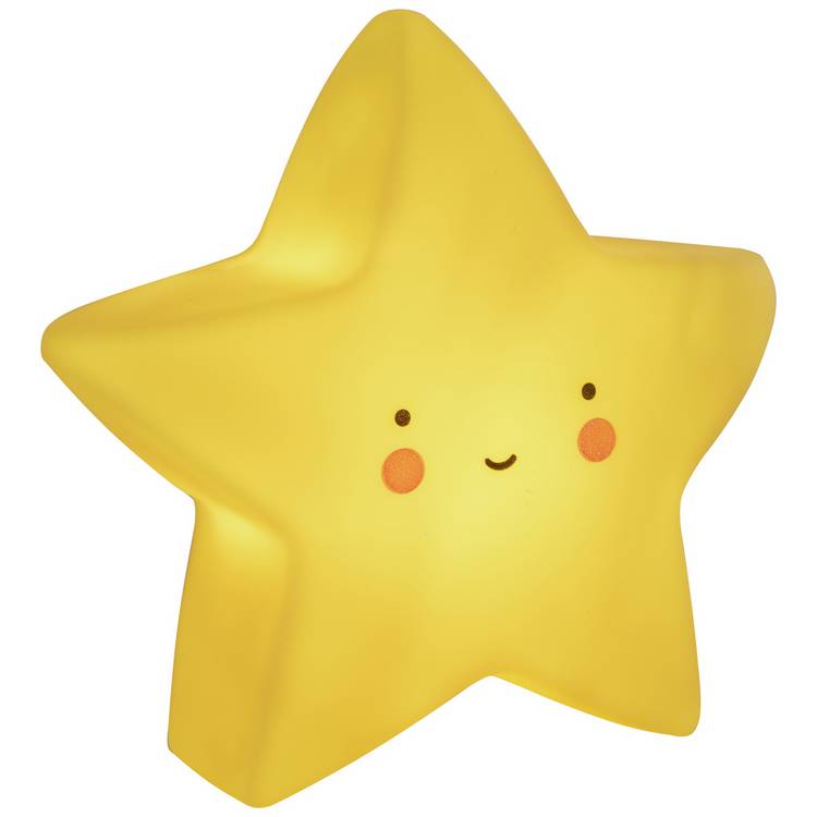 Searchlight star-shaped battery powered night light yellow - British product