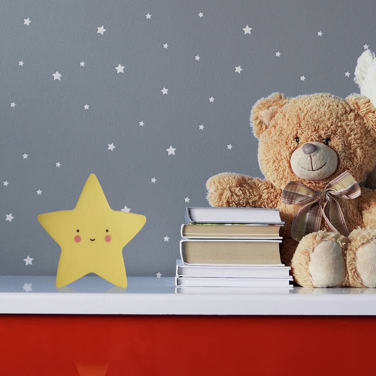 Searchlight star-shaped battery powered night light yellow - British product