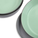 Habitat two tone stoneware pasta bowls grey mint 4 piece (British brand)