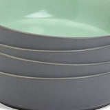 Habitat two tone stoneware pasta bowls grey mint 4 piece (British brand)